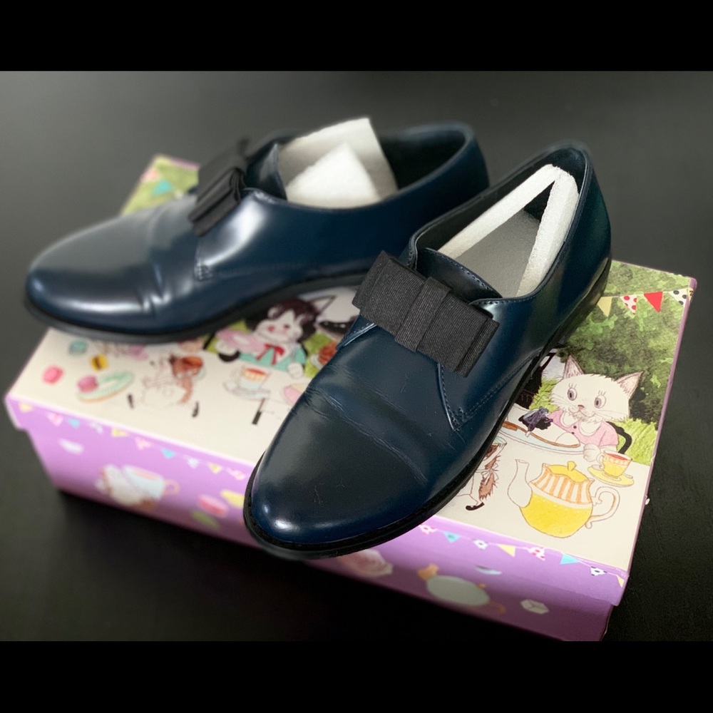 F-Troupe Bow Shoe Navy - Size 6.5